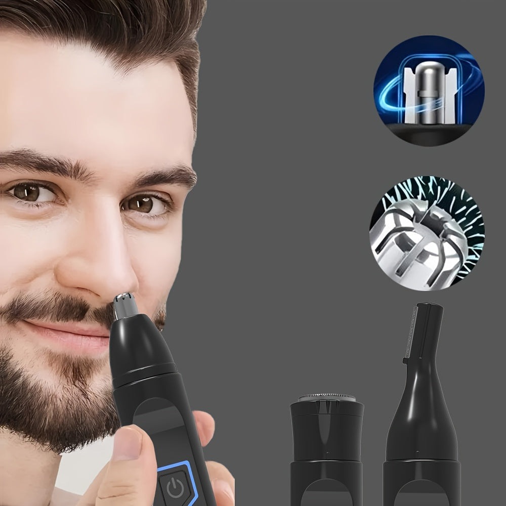 3-in-1 Professional Men's and Women's Grooming Kit, suitable for nose hair trimming, sideburns trimming, beard trimming, ear hair trimming, leg hair trimming, underarm hair trimming, bikini line trimming, razor, electric shaver, full body hair trimmer,