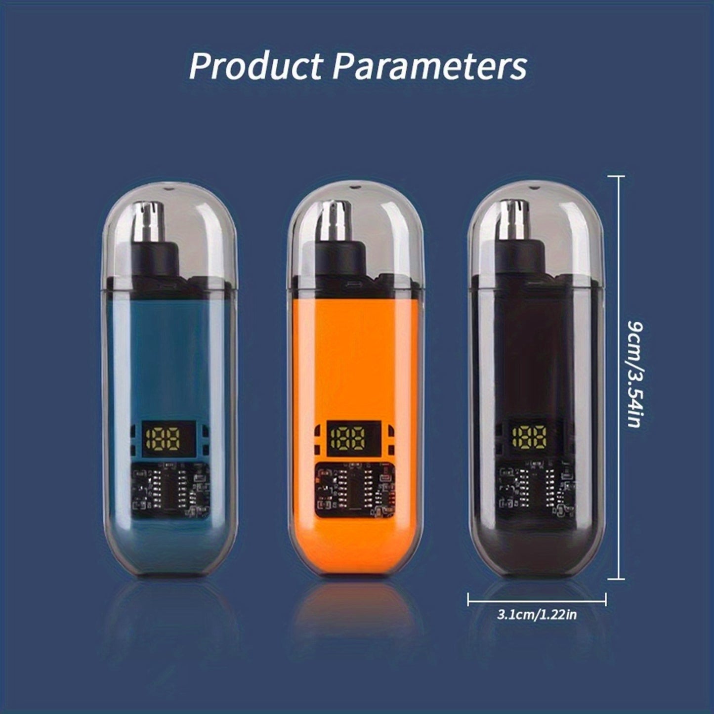 Electric Nose Hair/ Eyebrow Trimmer, Digital Display Personal Details Nose Hair Remover - Nose Hair Trimmer, Fast Charging. Suitable for Men and Women