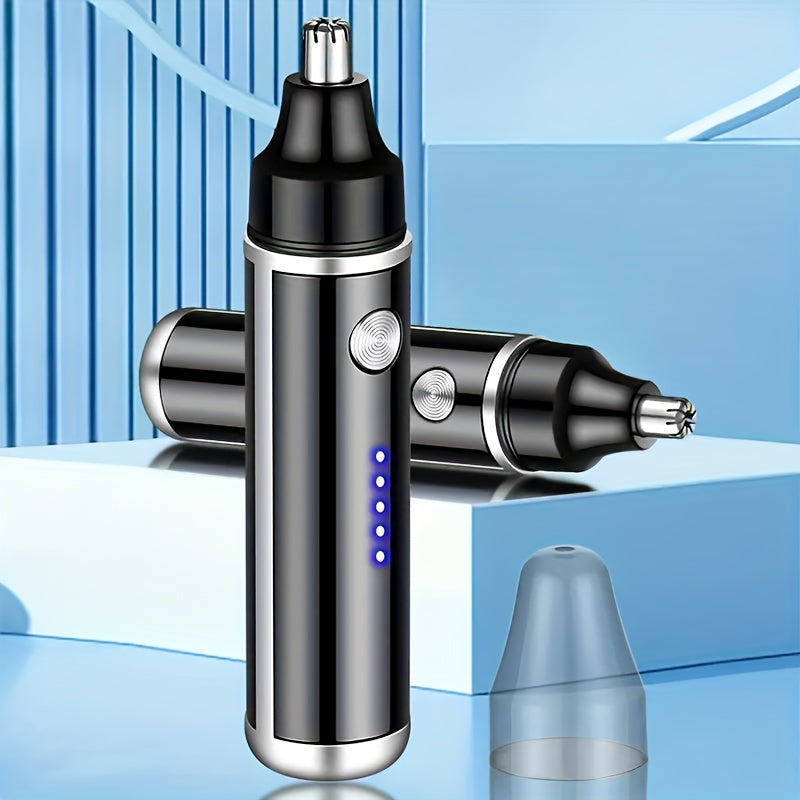 FEIYBA Electric Nose Hair Trimmer - Fast Charging USB-C Charging, Powerful Motor & Low Noise, with Blue LED LightedTrimming Head, USB-Powered Grooming Clipper for Men & Women, Nose, Eyebrows, Facial Hair - Compact & Travel-Friendly Design, Durable