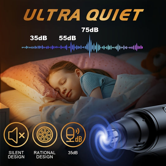 Electric Nose Hair Trimmer with Digital Display - USB Rechargeable, Precision Stainless Steel Double-Edge Blade, 360° Painless Trimming, Full-Body Water Washable, Easy to Clean, Battery-Powered Personal Care Grooming Tool for Men & Women, Nose Hair