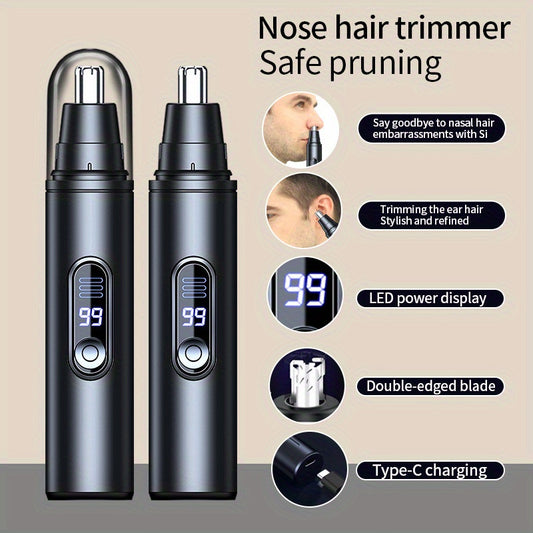 1 A6 USB Rechargeable Hair Trimmer, Painless Facial Hair Removal, Multifunctional Trimmer with Digital Display, Easy to Clean, Noise Reducing Motor, Portable Travel Beauty Tool, Suitable for Both Men and Women