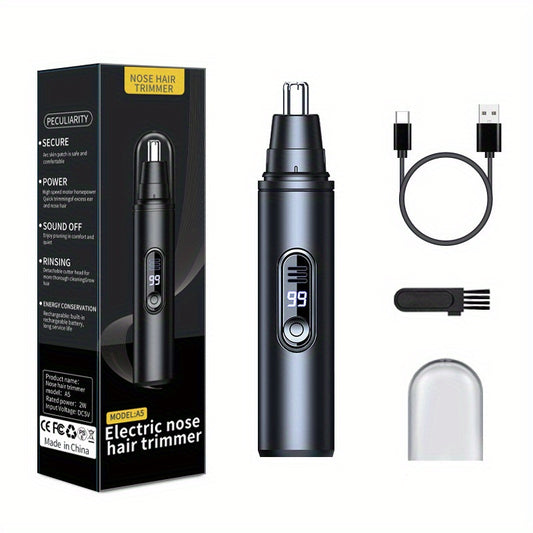 1 A6 USB Rechargeable Hair Trimmer, Painless Facial Hair Removal, Multifunctional Trimmer with Digital Display, Easy to Clean, Noise Reducing Motor, Portable Travel Beauty Tool, Suitable for Both Men and Women