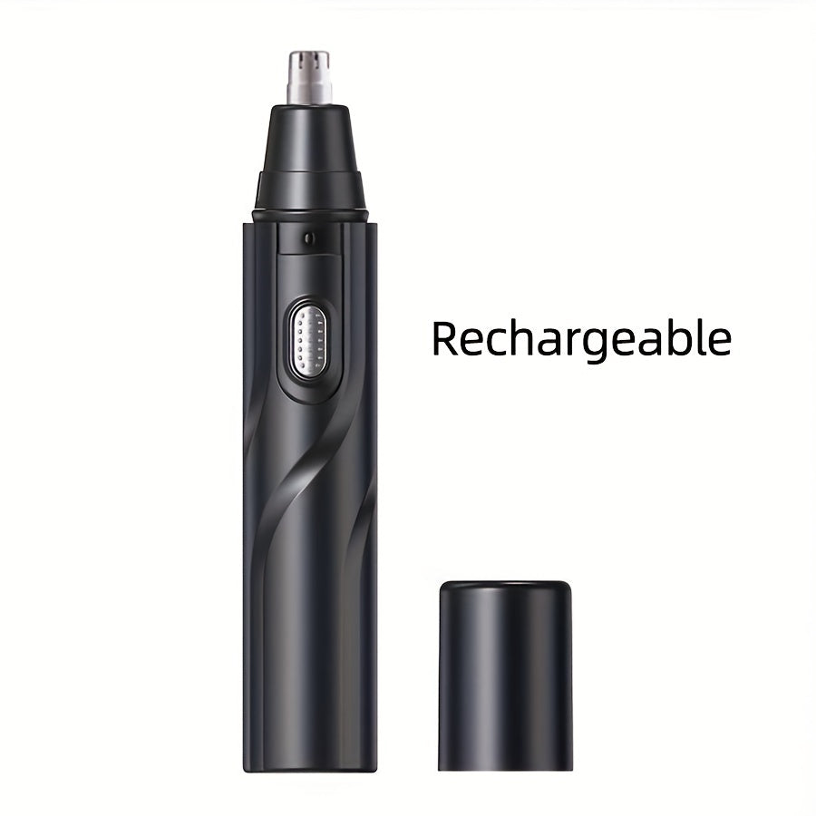 GERTZY Rechargeable Nose & Ear Hair Trimmer for Men & Women - Painless Facial and Eyebrow Grooming with USB Charging, Black, 4V-12V Operating Voltage, Plastic Body, Lithium Battery Powered, USB Charging Cable Included, Grooming Trimmer | Modern Groomer |