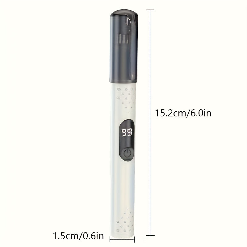 USB Rechargeable Nose/ Eyebrow/ Ear Hair Trimmer, Epilator, Digital Display/ Light Beige Touch Control, High Quality Product, Unisex Fashion Design, Portable Mini, No Plucking Painless Design, Doesn't Hurt the Skin