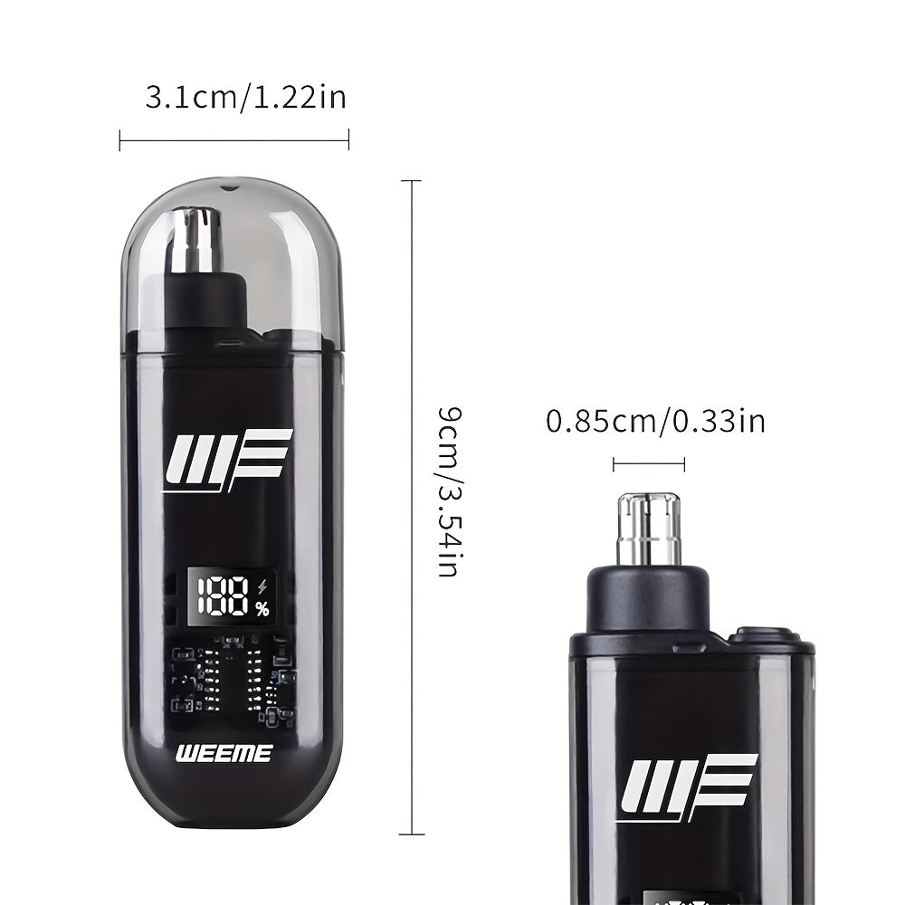 Rechargeable Portable Nose Hair Trimmer Quick Trim Tool Ear and Nose Hair Remover Mini Epilator with Battery Level Display