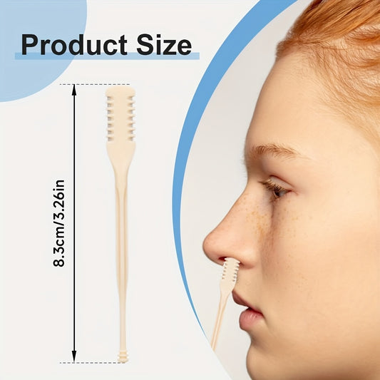 Manual Nose Hair Trimmer Set for Men and Women, Stainless Steel 12 Teeth V Blade Nasal Hair Clippers, Waterproof, Painless, Battery-Free, with Clean Brush & Travel Organizer