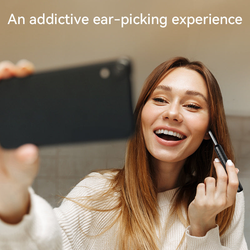 7pcs Ear Wax Removal Tool with Visual Ear Pick, 6 Ear Pick Covers, Camera & Light - USB Rechargeable, Compatible with All Mobile Phones, Includes Cleaning Brush & Storage Case, Earwax Removal Tool, Mobile Phone Accessory, Sleek Design, Durable