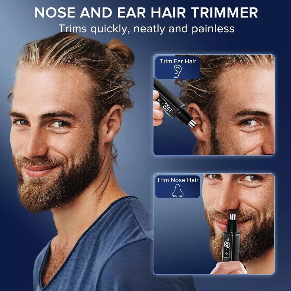 1 A6 USB Rechargeable Hair Trimmer, Painless Facial Hair Removal, Multifunctional Trimmer with Digital Display, Easy to Clean, Noise Reducing Motor, Portable Travel Beauty Tool, Suitable for Both Men and Women