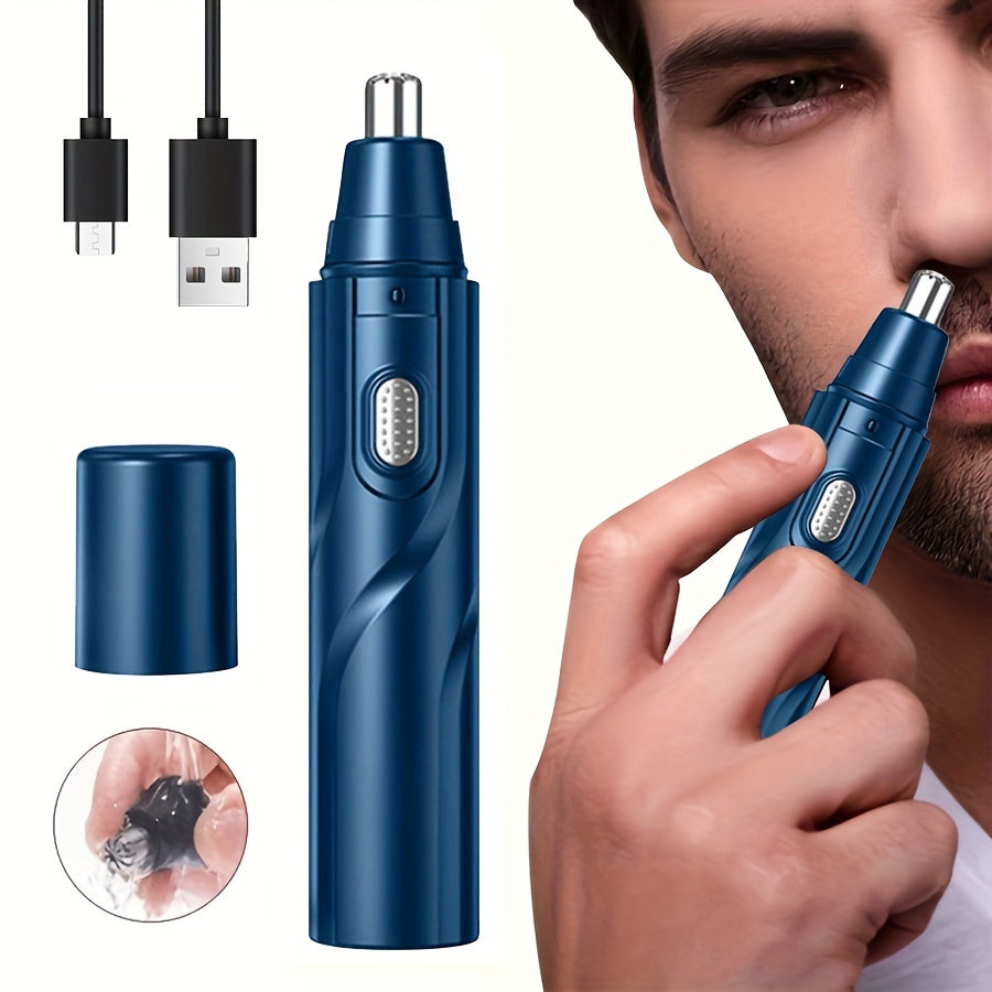 GERTZY Rechargeable Nose & Ear Hair Trimmer for Men & Women - Painless Facial and Eyebrow Grooming with USB Charging, Black, 4V-12V Operating Voltage, Plastic Body, Lithium Battery Powered, USB Charging Cable Included, Grooming Trimmer | Modern Groomer |