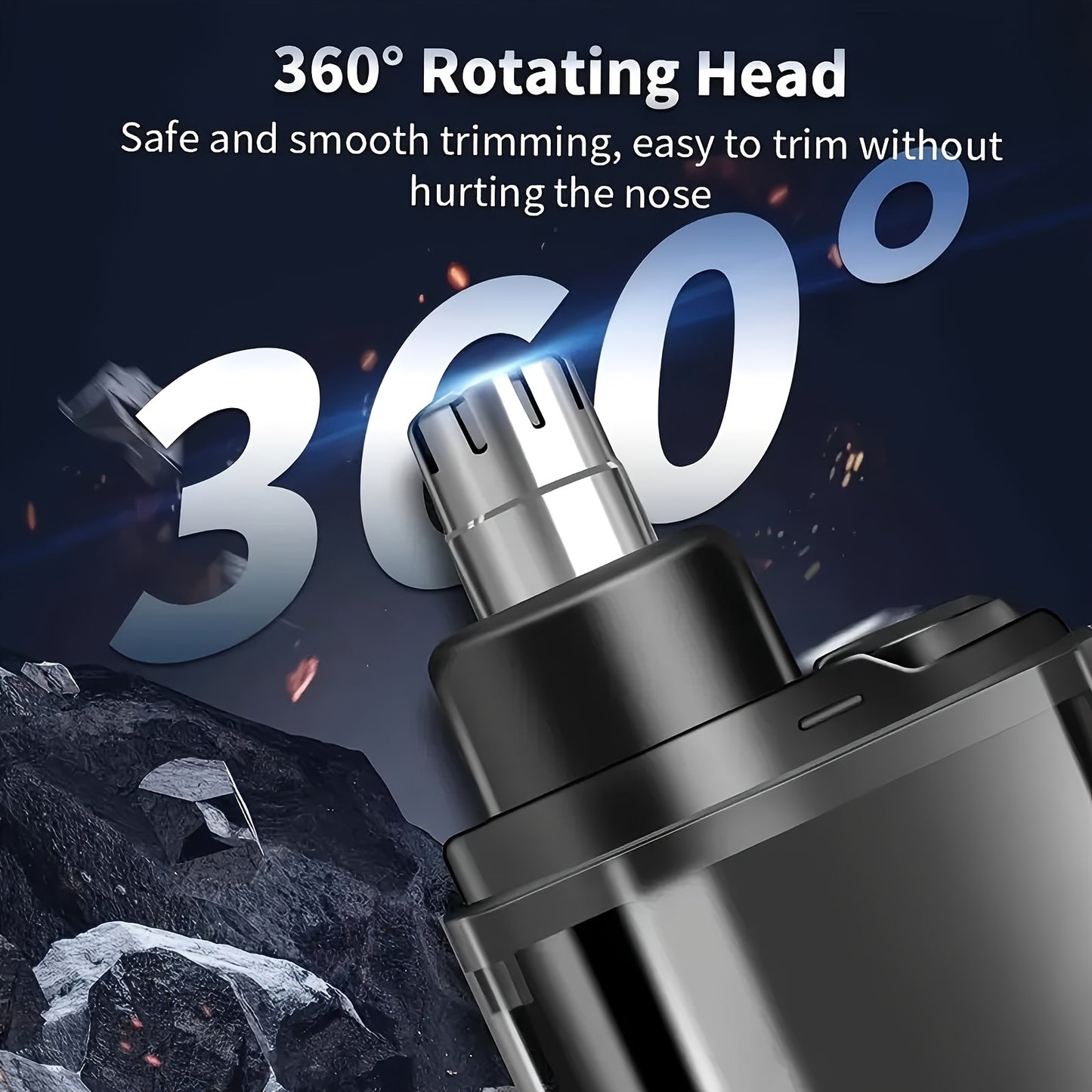 Rechargeable Ear and Nose Hair Trimmer - Electric Unisex USB Electric No- Eyebrow Facial Hair Removal Nose Trimmer, Portable Compact Design, Suitable for Birthday Gifts