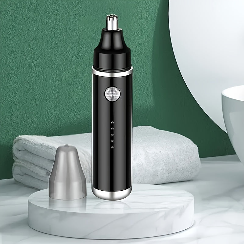FEIYBA Electric Nose Hair Trimmer - Fast Charging USB-C Charging, Powerful Motor & Low Noise, with Blue LED LightedTrimming Head, USB-Powered Grooming Clipper for Men & Women, Nose, Eyebrows, Facial Hair - Compact & Travel-Friendly Design, Durable