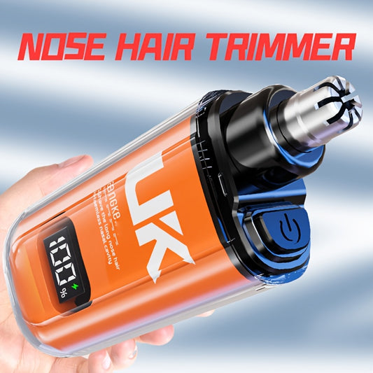UNKO Portable Electric Nose Hair Trimmer with Digital Display, USB Rechargeable Lithium Battery, Easy Clean, for Men & Women, Nose Hair Removal