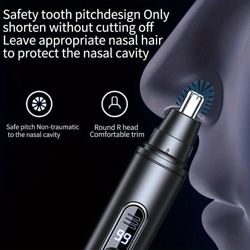 1 A6 USB Rechargeable Hair Trimmer, Painless Facial Hair Removal, Multifunctional Trimmer with Digital Display, Easy to Clean, Noise Reducing Motor, Portable Travel Beauty Tool, Suitable for Both Men and Women