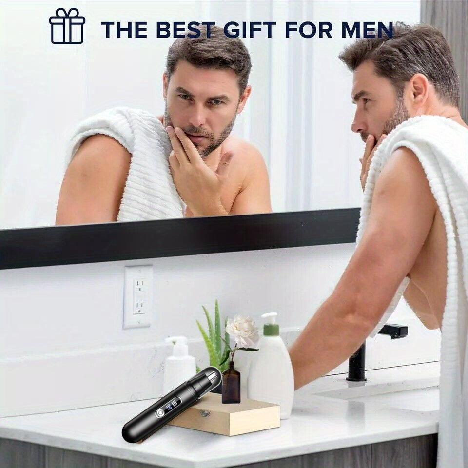 1 A6 USB Rechargeable Hair Trimmer, Painless Facial Hair Removal, Multifunctional Trimmer with Digital Display, Easy to Clean, Noise Reducing Motor, Portable Travel Beauty Tool, Suitable for Both Men and Women