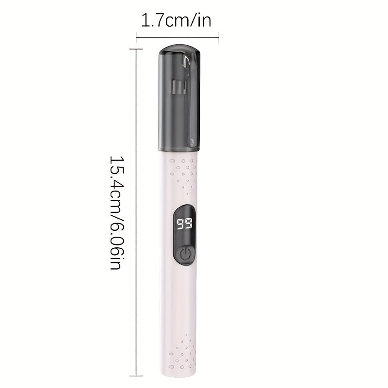 FEIYBA USB Rechargeable Nose & Ear Hair Trimmer with LED Display - Portable, Easy-Clean, Accurate Trimming, 4V-12V Operating Voltage, Includes Storage Box, Travel-Friendly Personal Grooming Tool, Trimmer for Nose and Ear Hair