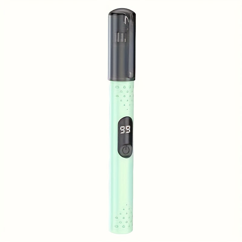 USB Rechargeable Nose/ Eyebrow/ Ear Hair Trimmer, Epilator, Digital Display/ Light Beige Touch Control, High Quality Product, Unisex Fashion Design, Portable Mini, No Plucking Painless Design, Doesn't Hurt the Skin