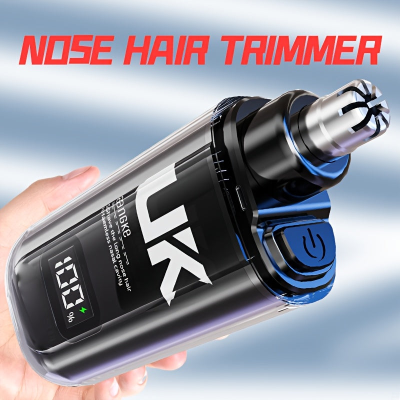 UNKO Portable Electric Nose Hair Trimmer with Digital Display, USB Rechargeable Lithium Battery, Easy Clean, for Men & Women, Nose Hair Removal
