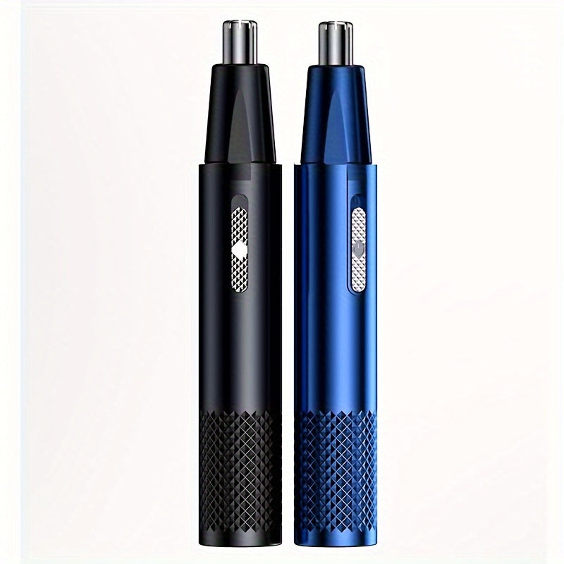 Electric nose and ear hair trimmer, male and female nose hair remover, USB charging, stainless steel head, silent motor, nose hair cleaner