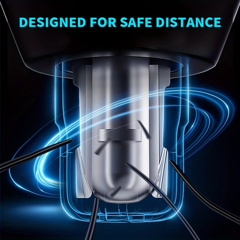 UNOKO Double-Edged Electric Nose & Ear Hair Trimmer for Men and Women - USB Rechargeable, 150mAh Battery, Digital Display, High-Speed Motor, Large Screen, Intelligent Digital Display, Black & Blue Options