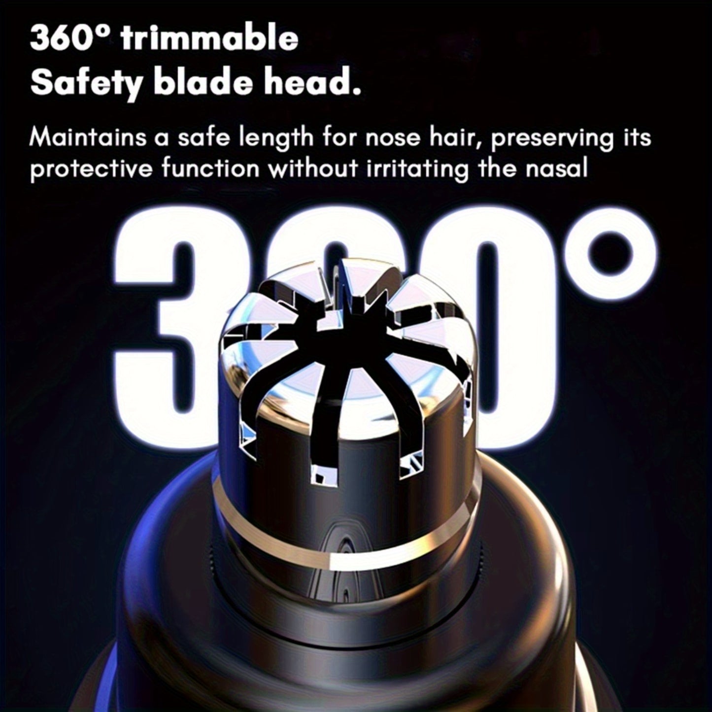 Electric Nose Hair/ Eyebrow Trimmer, Digital Display Personal Details Nose Hair Remover - Nose Hair Trimmer, Fast Charging. Suitable for Men and Women