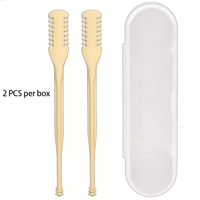 Manual Nose Hair Trimmer Set for Men and Women, Stainless Steel 12 Teeth V Blade Nasal Hair Clippers, Waterproof, Painless, Battery-Free, with Clean Brush & Travel Organizer