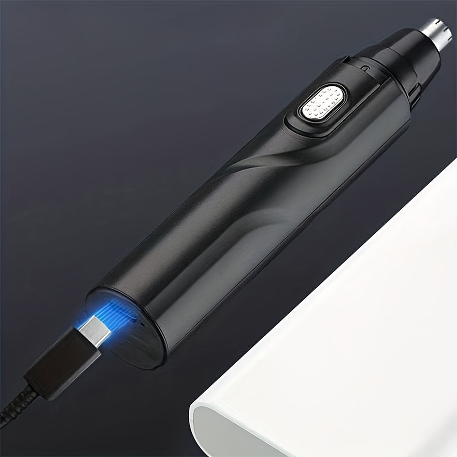 GERTZY Rechargeable Nose & Ear Hair Trimmer for Men & Women - Painless Facial and Eyebrow Grooming with USB Charging, Black, 4V-12V Operating Voltage, Plastic Body, Lithium Battery Powered, USB Charging Cable Included, Grooming Trimmer | Modern Groomer |