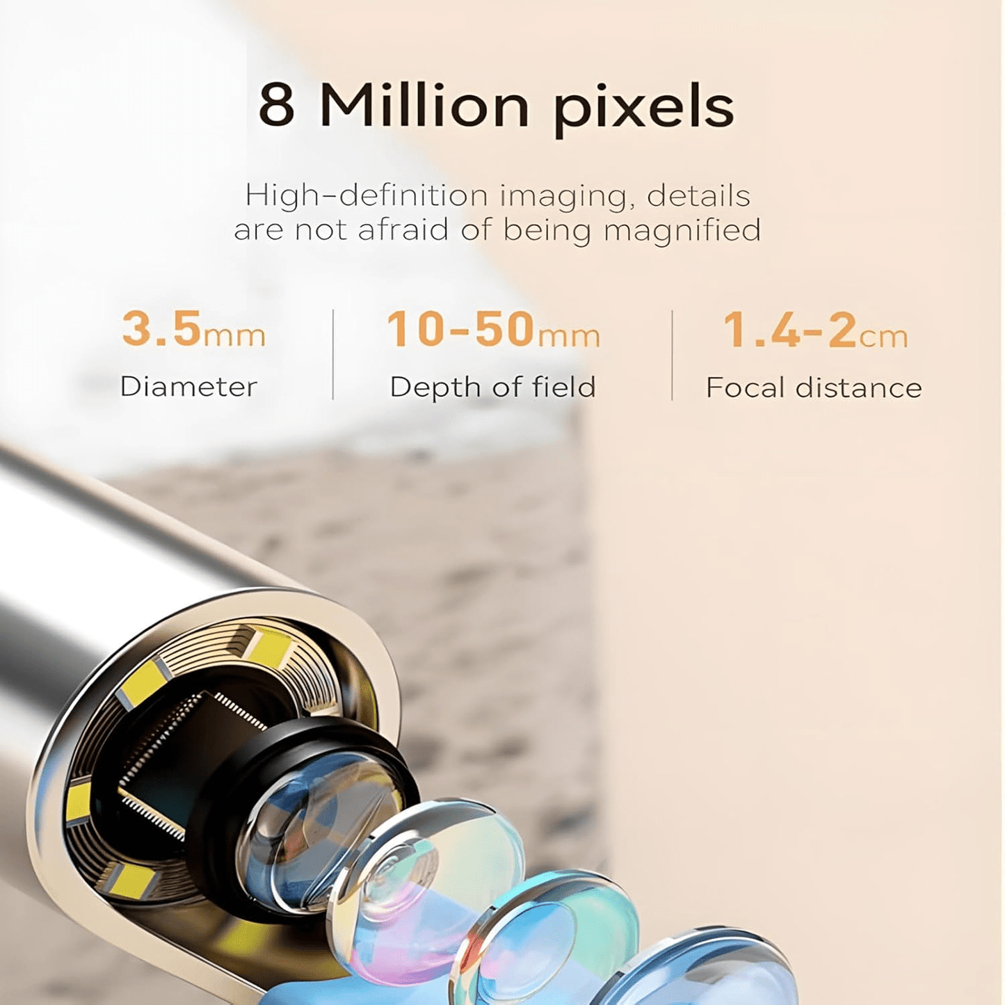 7pcs Ear Wax Removal Tool with Visual Ear Pick, 6 Ear Pick Covers, Camera & Light - USB Rechargeable, Compatible with All Mobile Phones, Includes Cleaning Brush & Storage Case, Earwax Removal Tool, Mobile Phone Accessory, Sleek Design, Durable