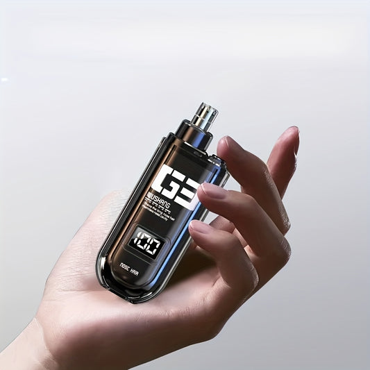 [Painless Trimmer] Painless Nose Hair Trimmer | USB Rechargeable, Dual-Edge Blades, Easy to Clean, Lightweight & Portable for Men and Women, Plastic Body, Digital Display