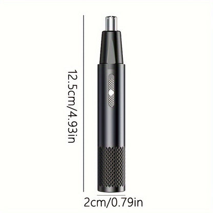 Electric nose and ear hair trimmer, male and female nose hair remover, USB charging, stainless steel head, silent motor, nose hair cleaner