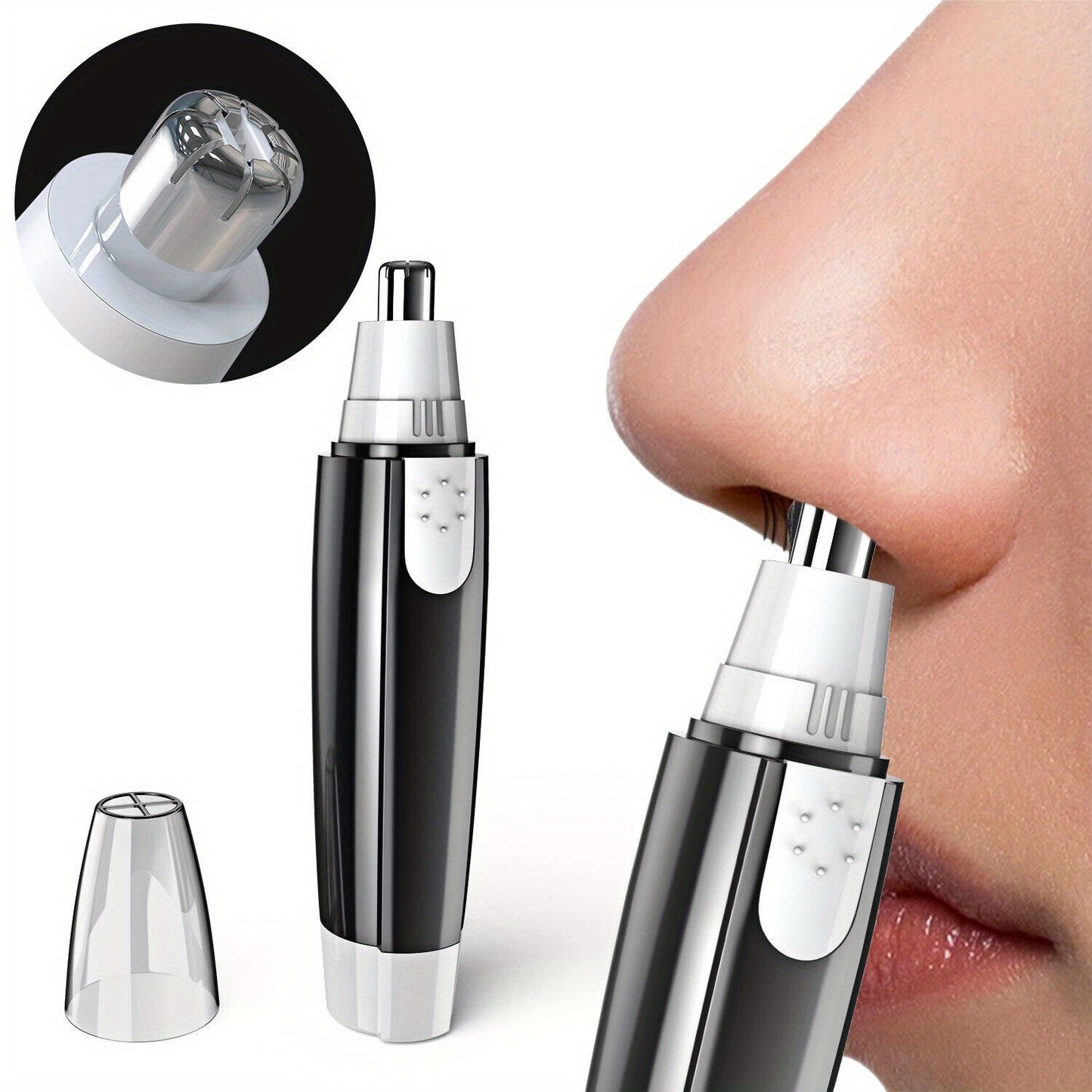 2PCS Portable Ear and Nose Hair Shaving Tool for Men USB Electric Nose Hair Trimmer for Women - Painless Eyebrow Facial Hair Removal Nose Clipper