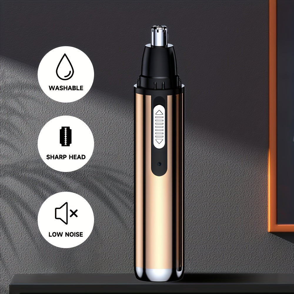 [Rechargeable Ear Trimmer] WEEME Rechargeable Ear & Nose Hair Trimmer | Painless Facial Hair Removal for Men & Women | 400mAh Lithium Battery, Precision Blades