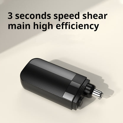 [Rechargeable Painless Nose Trimmer] USB Rechargeable Nose & Ear Hair Trimmer - Painless, Stainless Steel Blade, Portable Mini Design for Men & Women - Perfect Gift