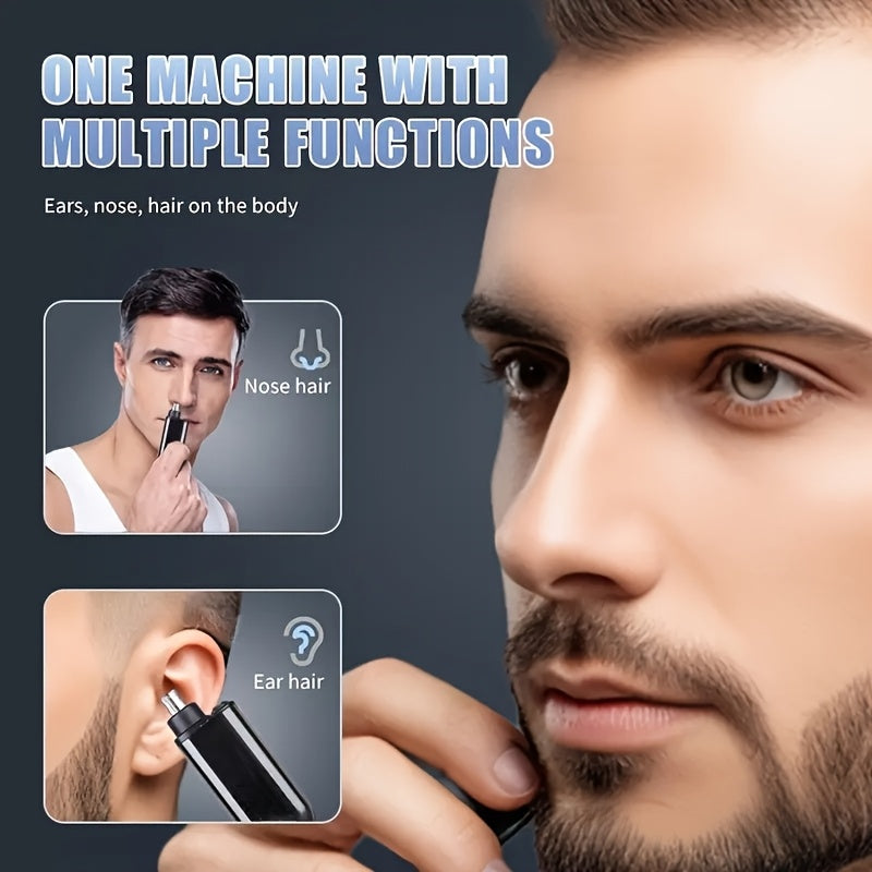 Rechargeable Ear and Nose Hair Trimmer - Electric Unisex USB Electric No- Eyebrow Facial Hair Removal Nose Trimmer, Portable Compact Design, Suitable for Birthday Gifts
