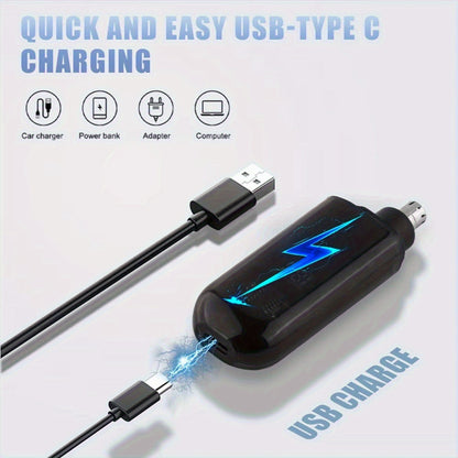 Electric Nose Hair/ Eyebrow Trimmer, Digital Display Personal Details Nose Hair Remover - Nose Hair Trimmer, Fast Charging. Suitable for Men and Women
