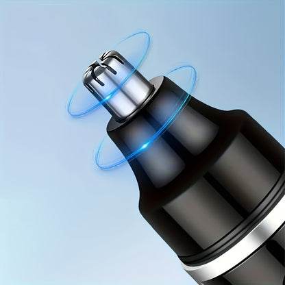 FEIYBA Electric Nose Hair Trimmer - Fast Charging USB-C Charging, Powerful Motor & Low Noise, with Blue LED LightedTrimming Head, USB-Powered Grooming Clipper for Men & Women, Nose, Eyebrows, Facial Hair - Compact & Travel-Friendly Design, Durable
