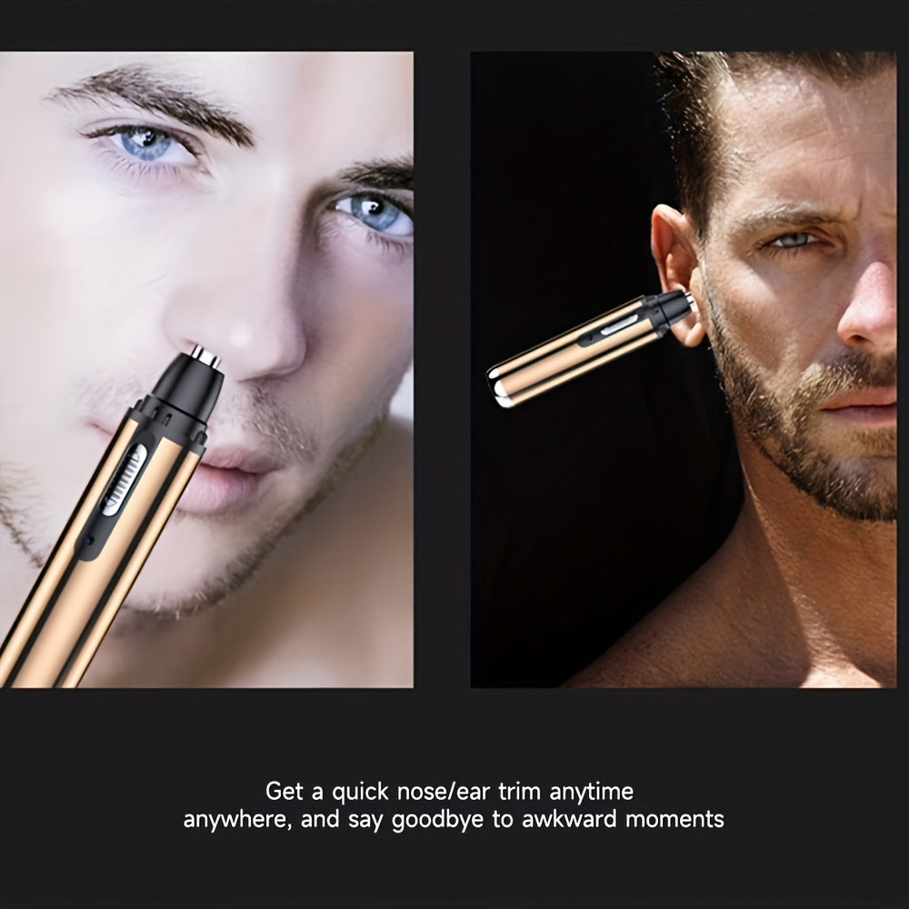 [Rechargeable Ear Trimmer] WEEME Rechargeable Ear & Nose Hair Trimmer | Painless Facial Hair Removal for Men & Women | 400mAh Lithium Battery, Precision Blades