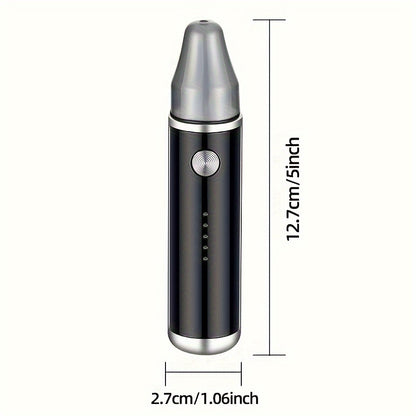USB Rechargeable Ear and Nose Hair Trimmer - 500mAh Lithium Battery Powered Electric Grooming Kit, Painless Facial Hair Removal for Men and Women, Safe Eyebrow Shaving Device, Plastic, Age 14+