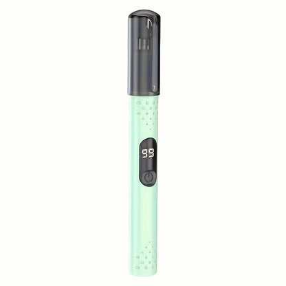 USB Rechargeable Nose/ Eyebrow/ Ear Hair Trimmer, Epilator, Digital Display/ Light Beige Touch Control, High Quality Product, Unisex Fashion Design, Portable Mini, No Plucking Painless Design, Doesn't Hurt the Skin