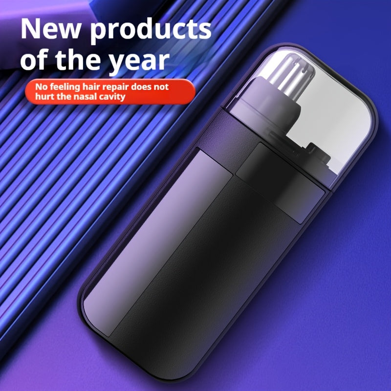 [Rechargeable Painless Nose Trimmer] USB Rechargeable Nose & Ear Hair Trimmer - Painless, Stainless Steel Blade, Portable Mini Design for Men & Women - Perfect Gift